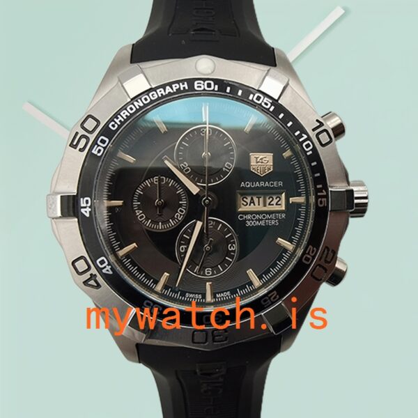 Tag Heuer Aquaracer AquaracerBKSB006 43mm Mens Silver-tone Black Dial: Original vs. Replica