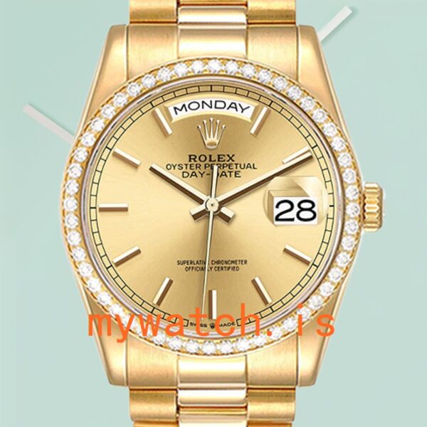 Rolex Day-Date m128348rbr-0026 Mens 36mm Gold-tone: Luxury and Precision