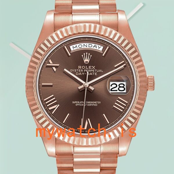 Rolex Day-Date m228235-0002 40mm Mens Brown Dial: Genuine vs. Replica